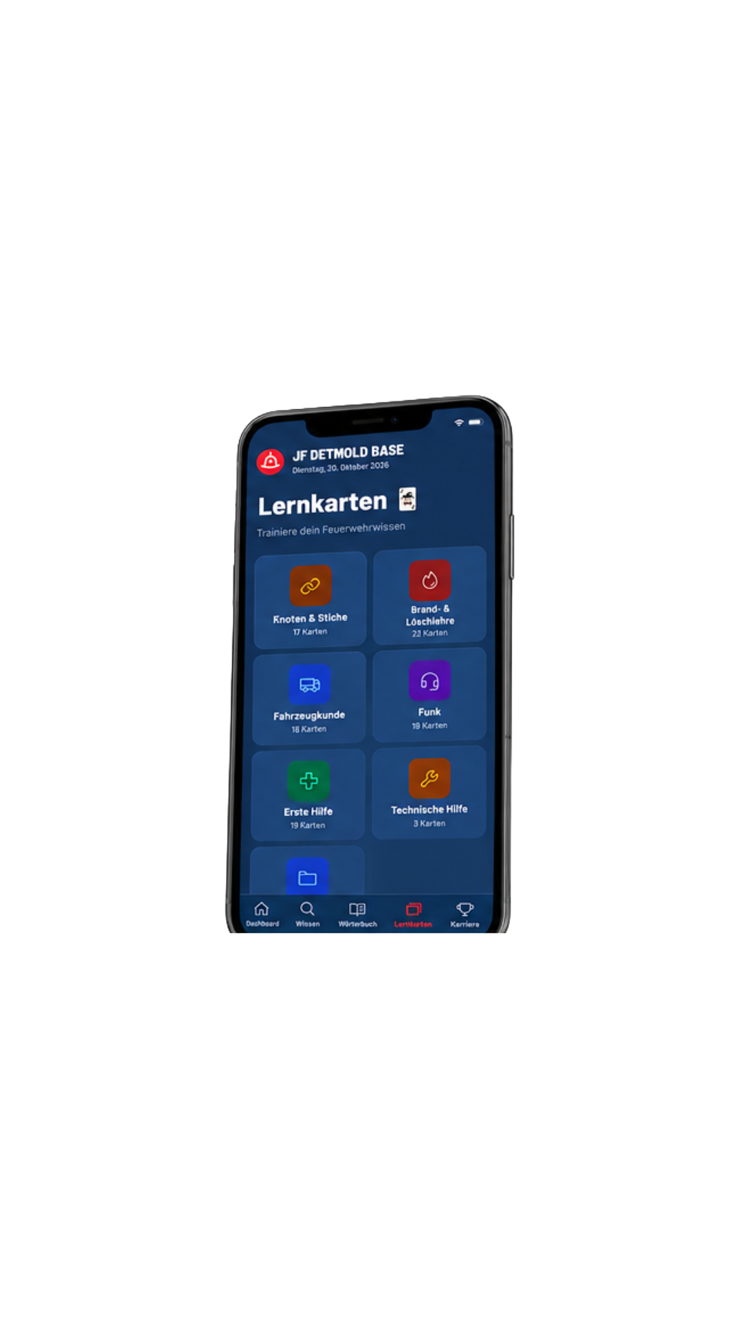 JF Base Lernkarten auf dem Smartphone